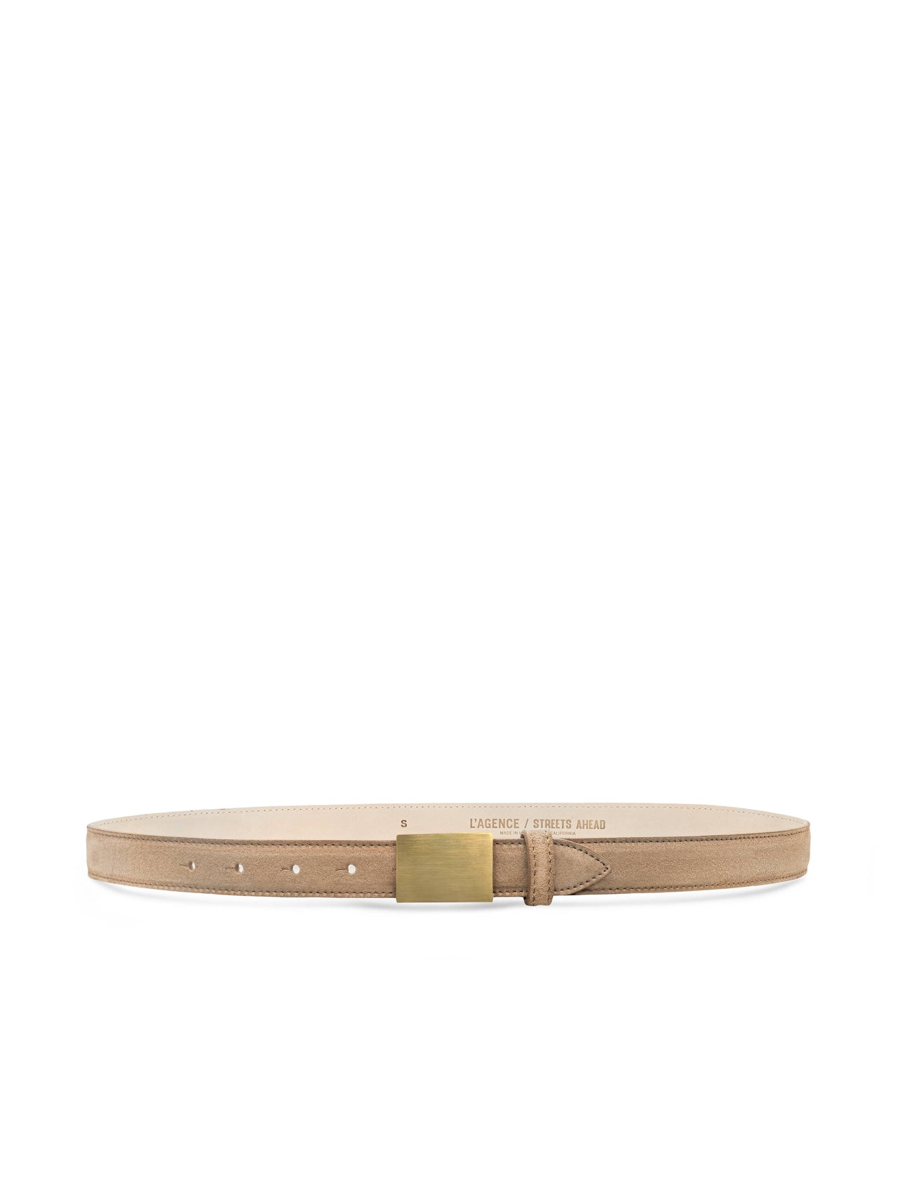 Amis Suede Belt in Cappuccino