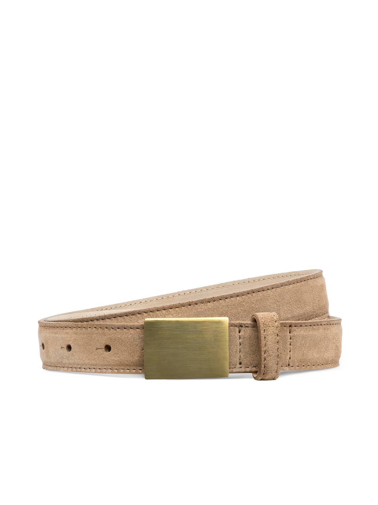 Amis Suede Belt in Cappuccino
