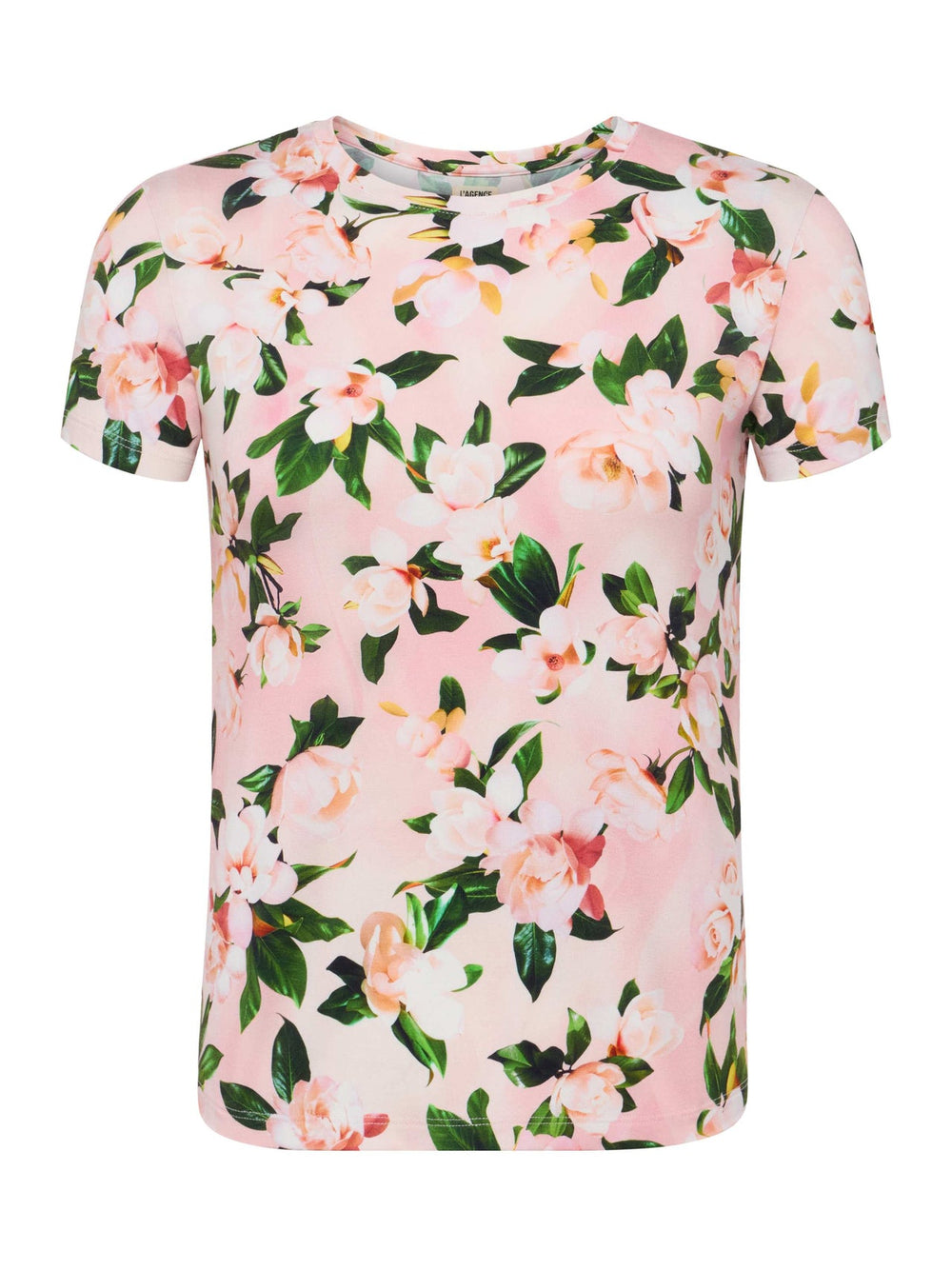 Ressi Fitted Tee in Pink Multi Magnolia Floral