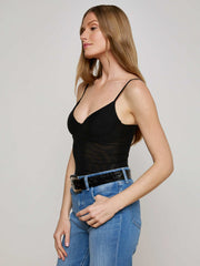 Elowen Mesh Bodysuit in Black
