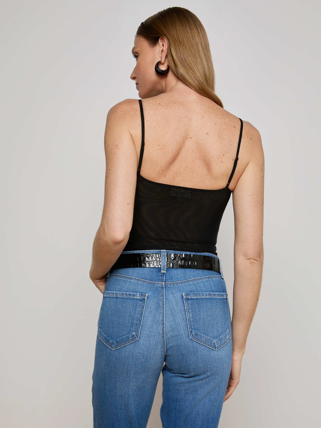 Elowen Mesh Bodysuit in Black