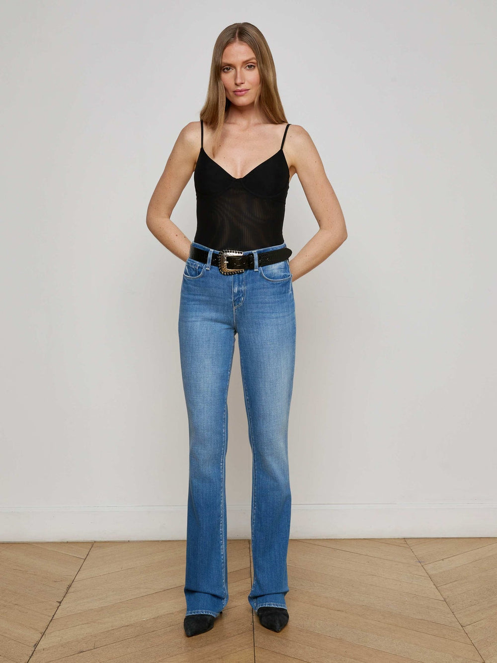 Elowen Mesh Bodysuit in Black