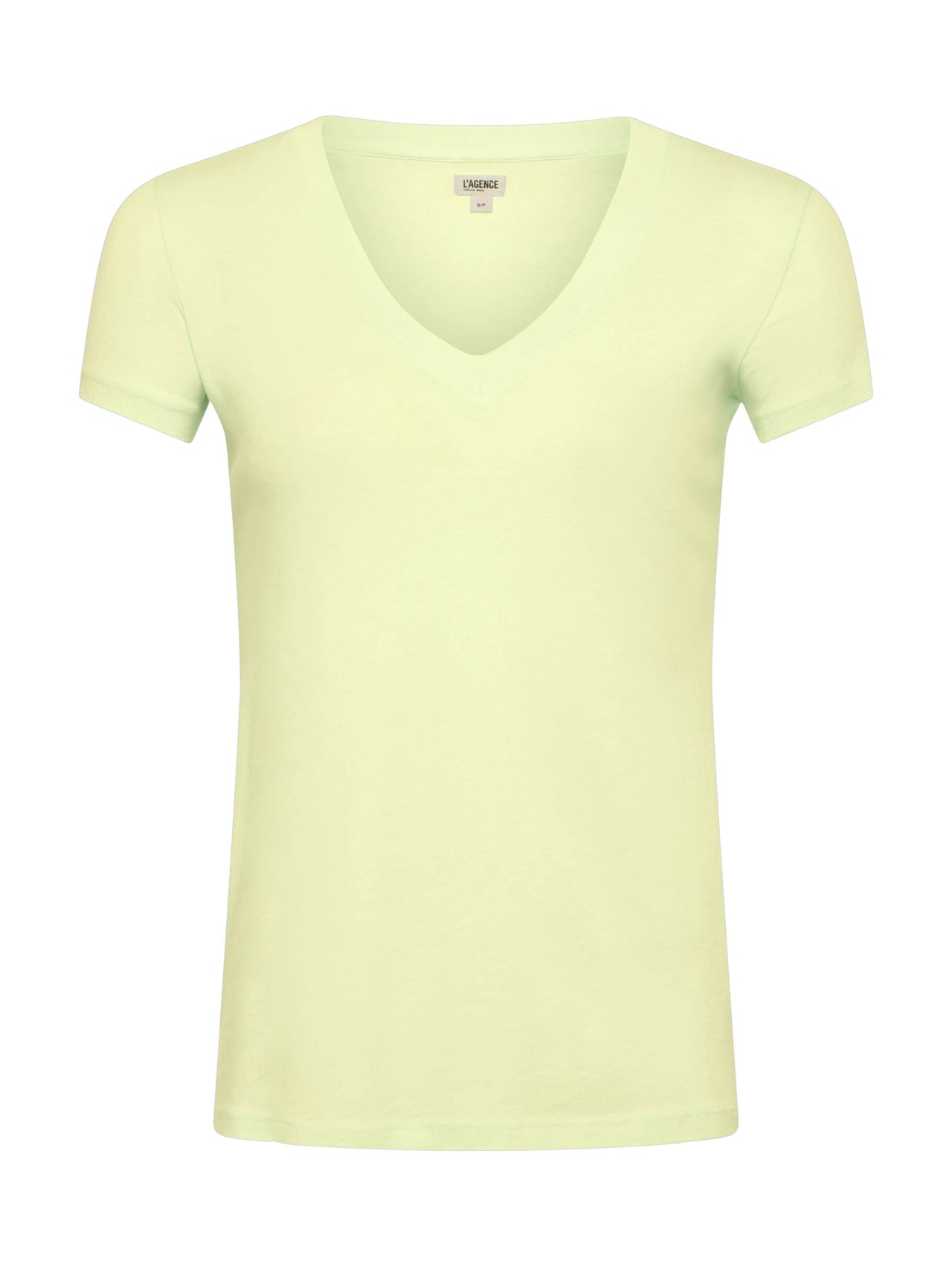 Becca Cotton V-Neck Tee in Pale Daffodil