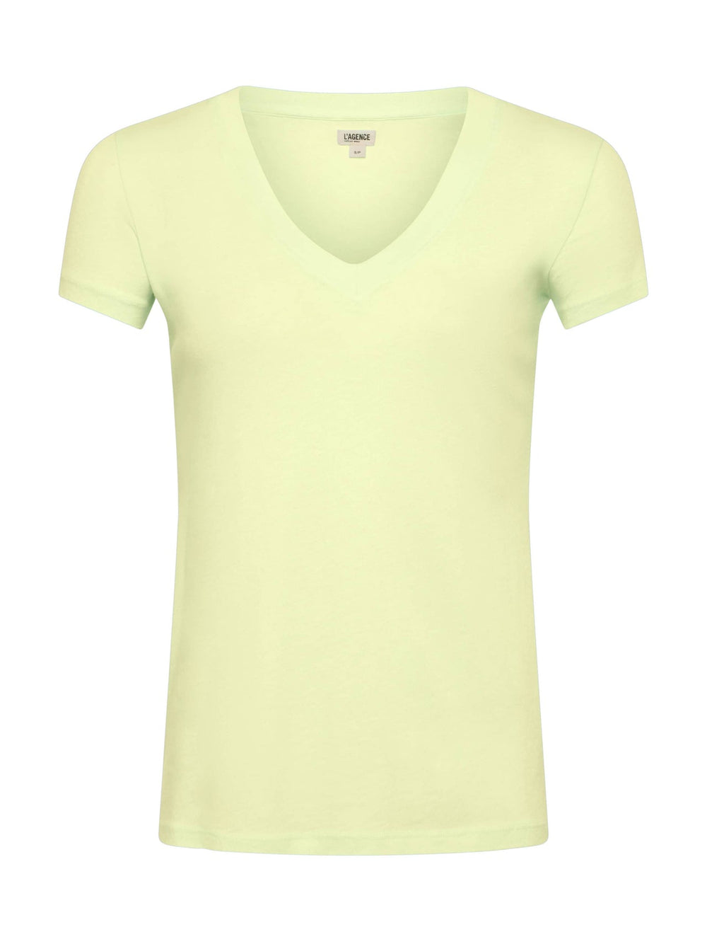 Becca Cotton V-Neck Tee in Pale Daffodil