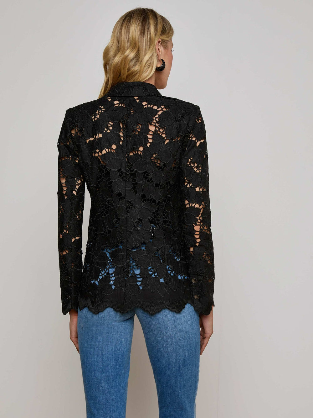 Clementine Lace Blazer in Black