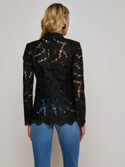 Clementine Lace Blazer in Black