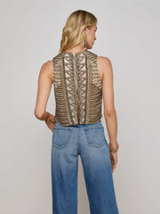 Kienna Embellished Tank in Parchment
