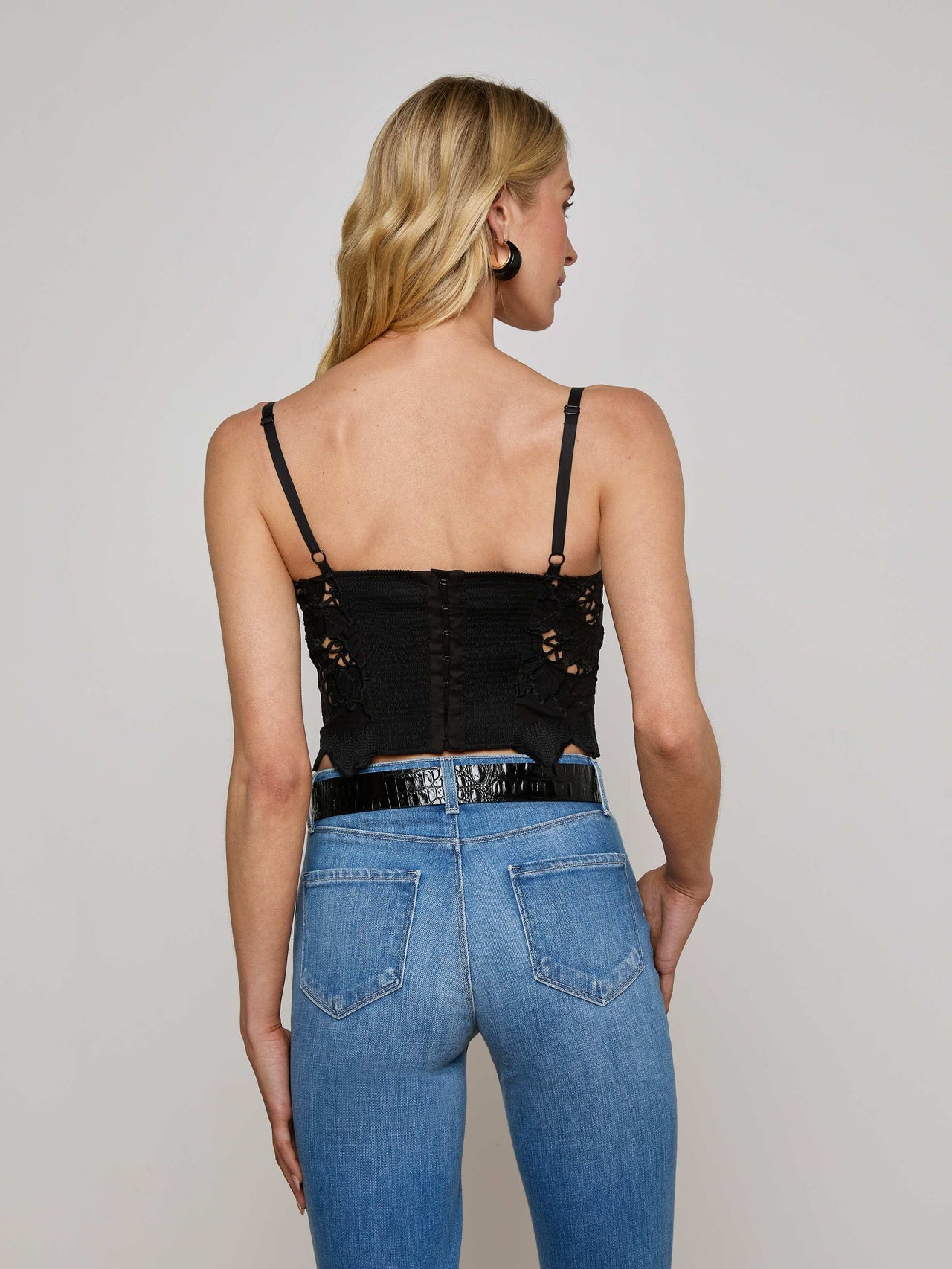 Sonya Lace Bustier in Black