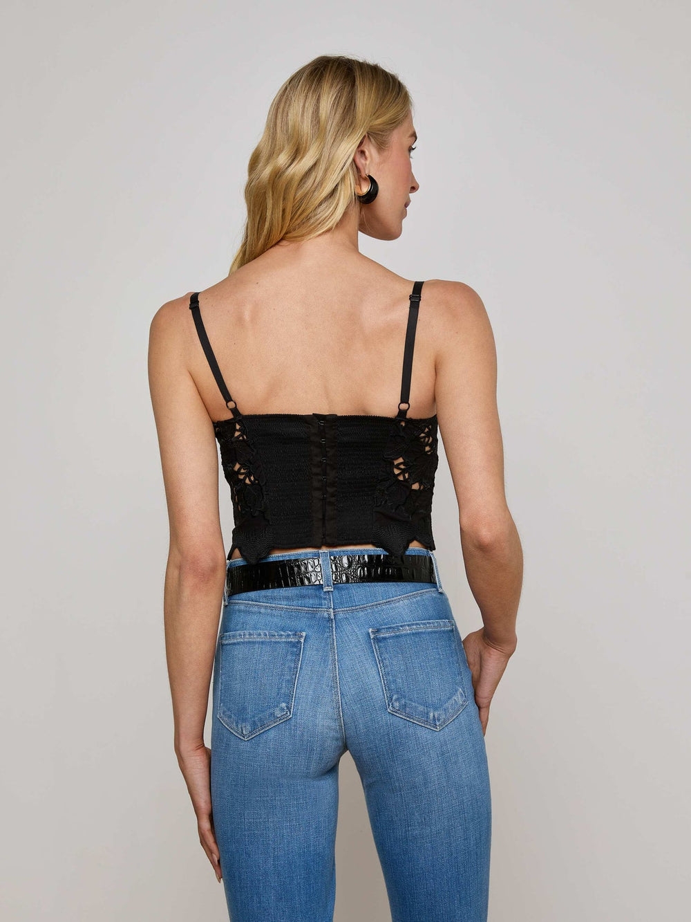 Sonya Lace Bustier in Black