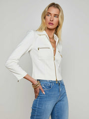 Calianna Shirt Jacket in White