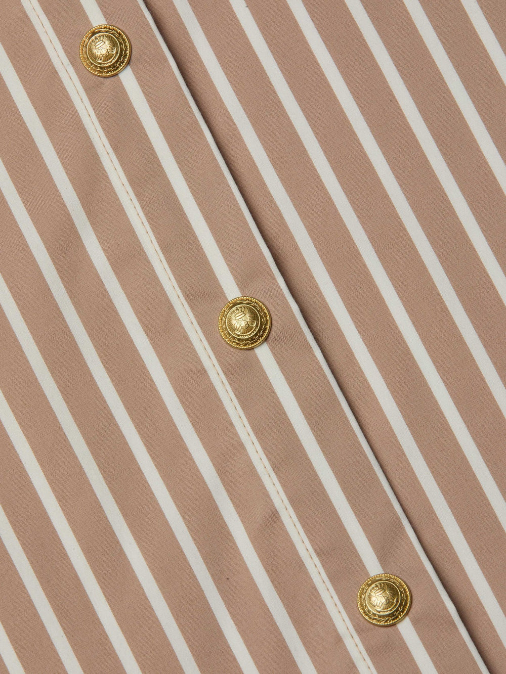 Cosette Shirt in Cappuccino/Ivory Uneven Stripe
