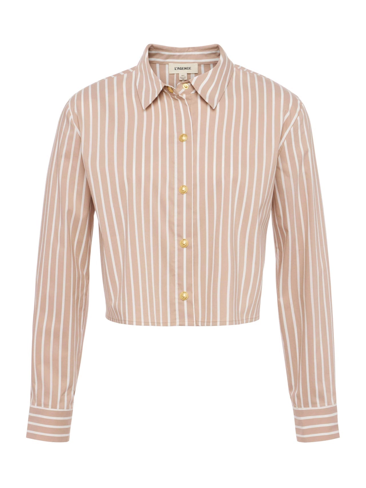 Cosette Shirt in Cappuccino/Ivory Uneven Stripe
