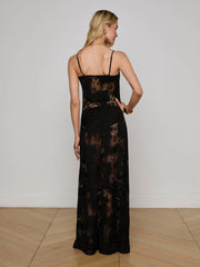 Bettie Lace Maxi Dress in Black