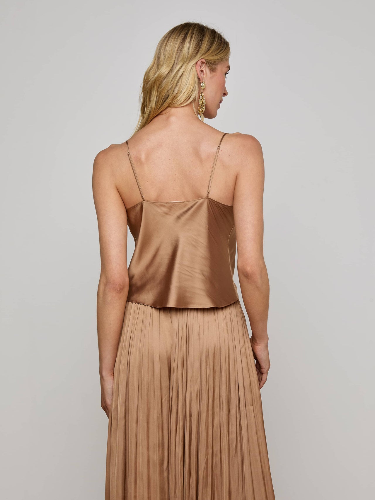 Calista Satin Camisole in Ginger Snap