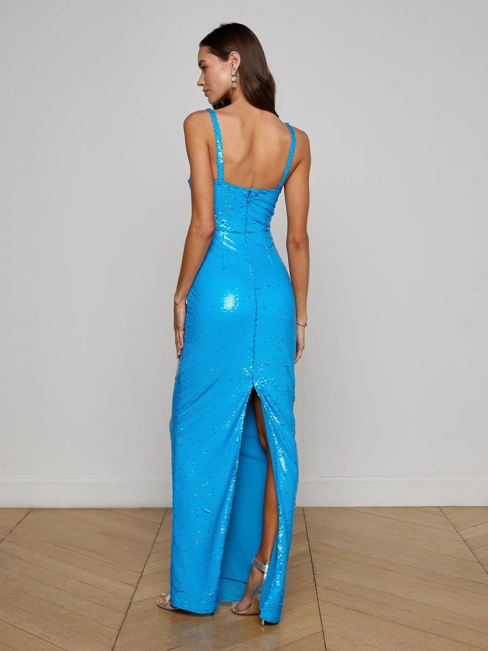 Karma Sequin Maxi Dress in Dresden Blue Sequin
