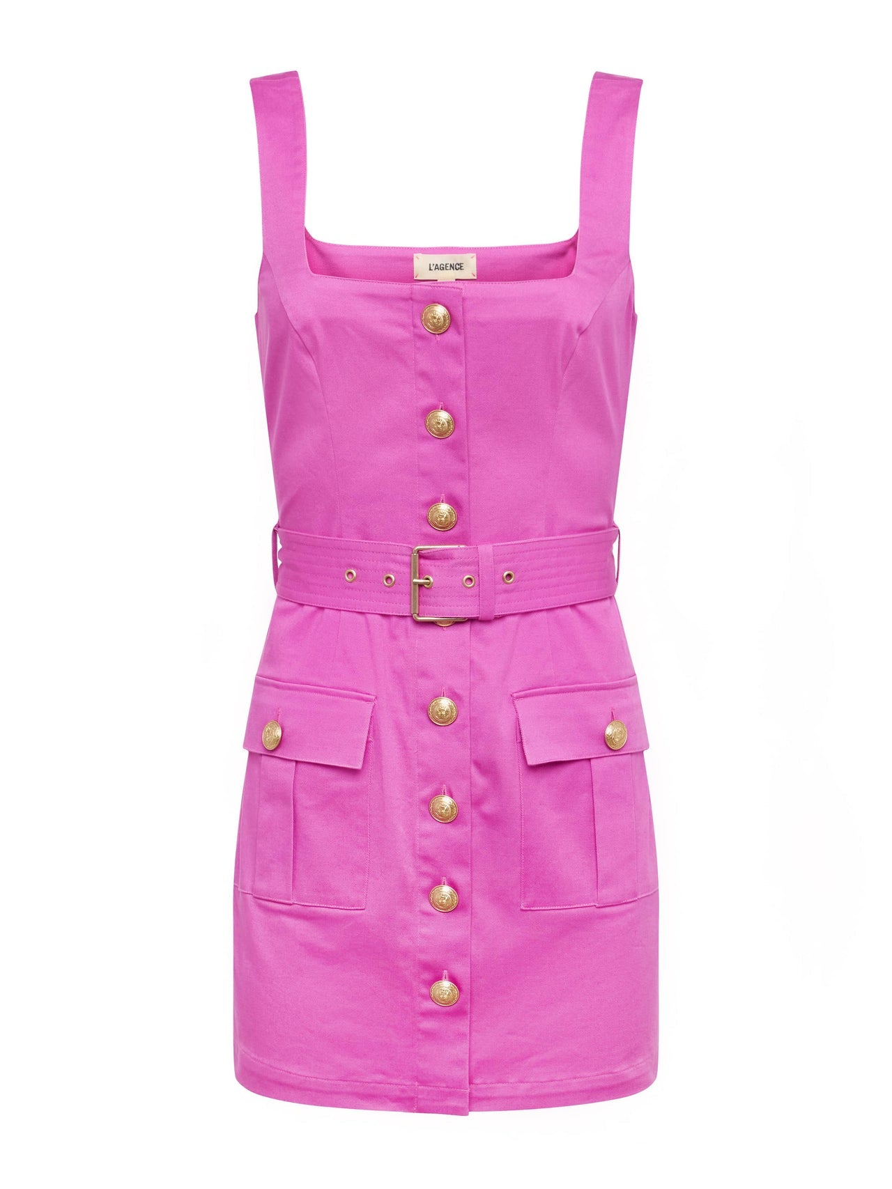 Midy Button-Front Dress in Dusty Fuchsia