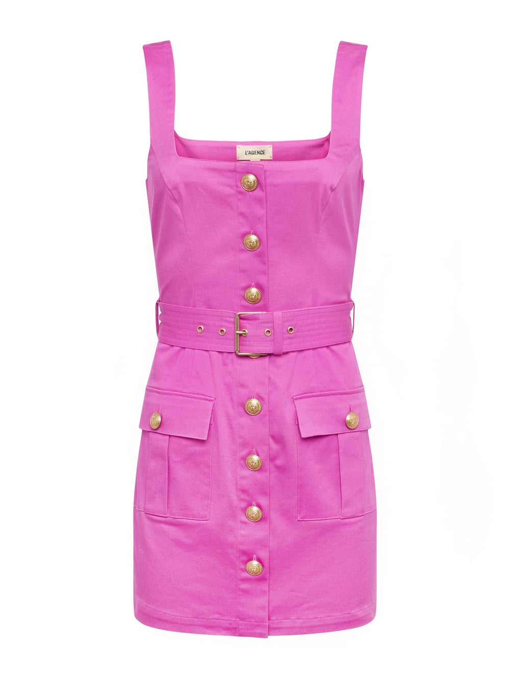 Midy Button-Front Dress in Dusty Fuchsia