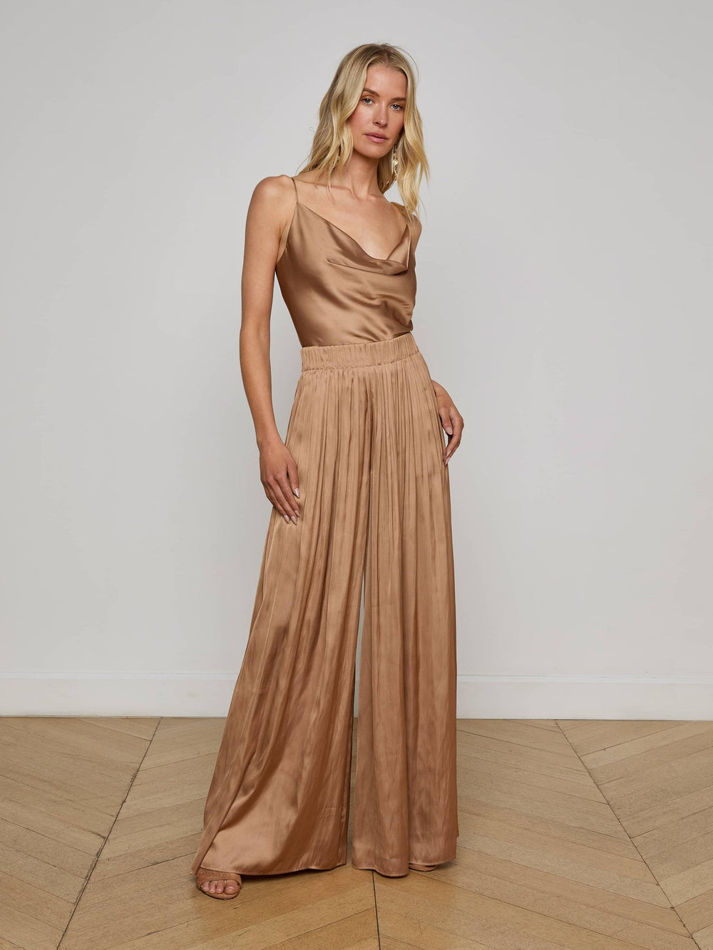 Haylo Satin Pant in Ginger Snap