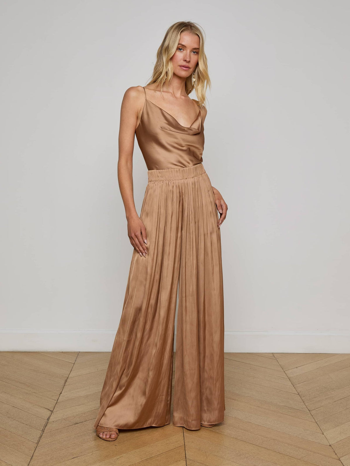 Haylo Satin Pant in Ginger Snap