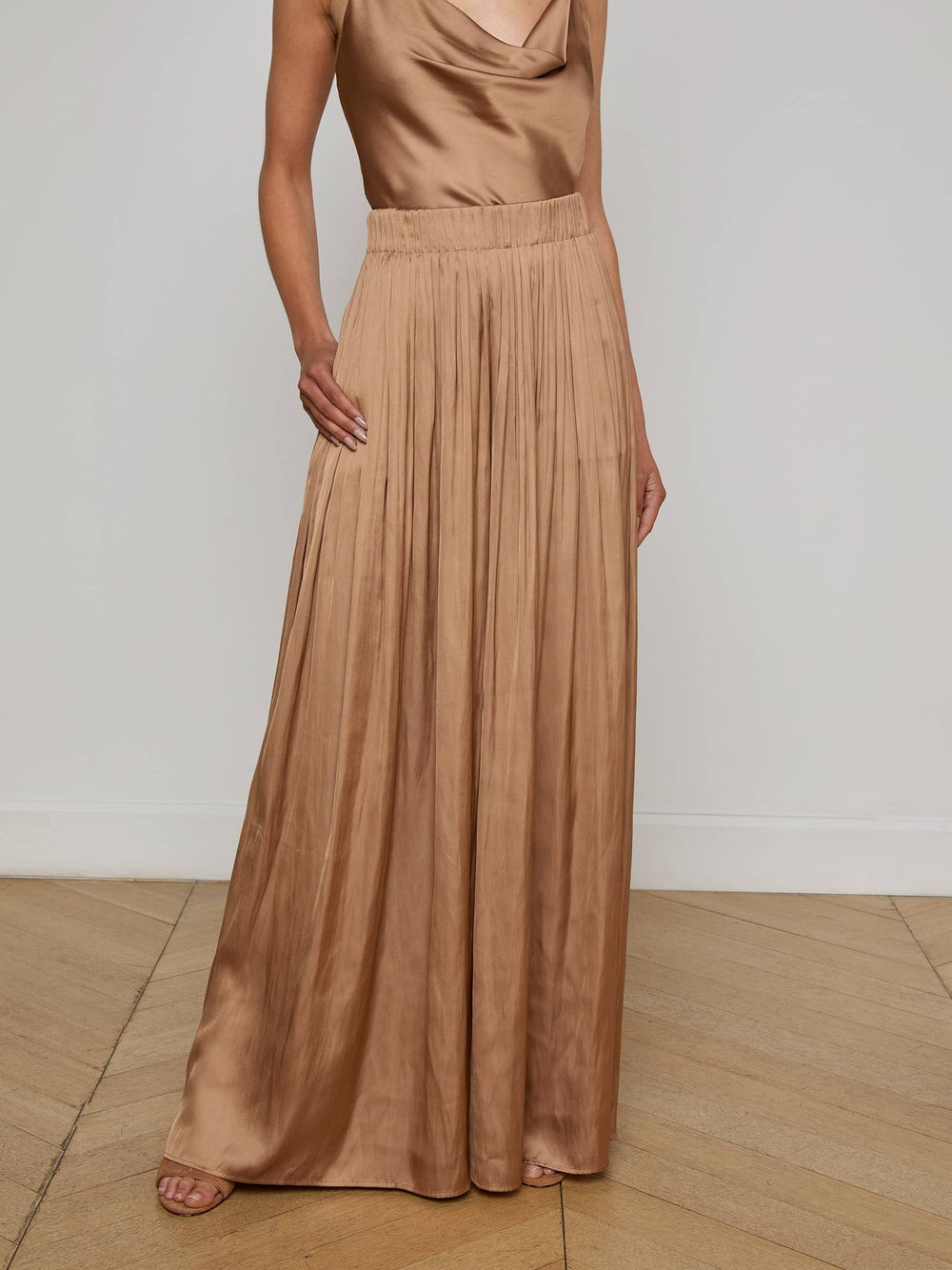 Haylo Satin Pant in Ginger Snap
