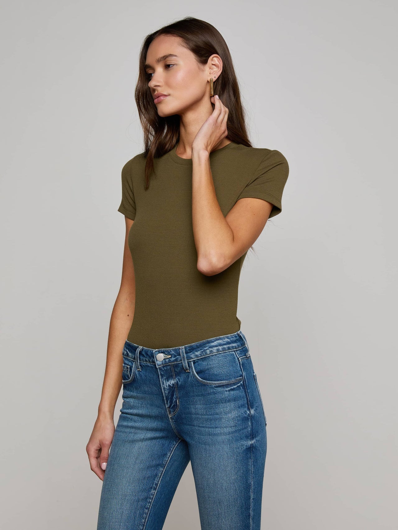 Ressi Fitted Tee in Pine