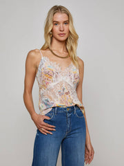 Kilah Silk Lace Camisole in Multi Western Paisley