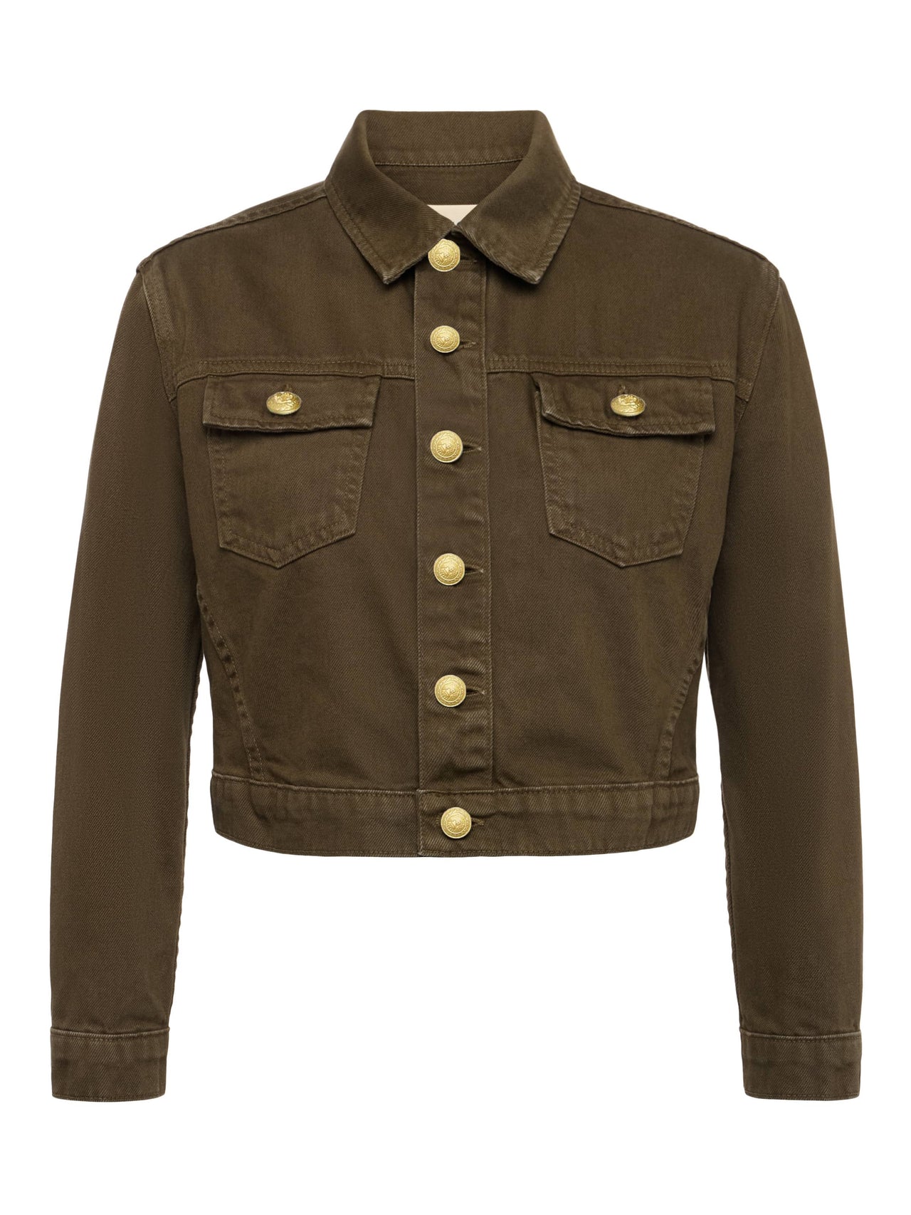 Koda Cropped Jean Jacket in Pine