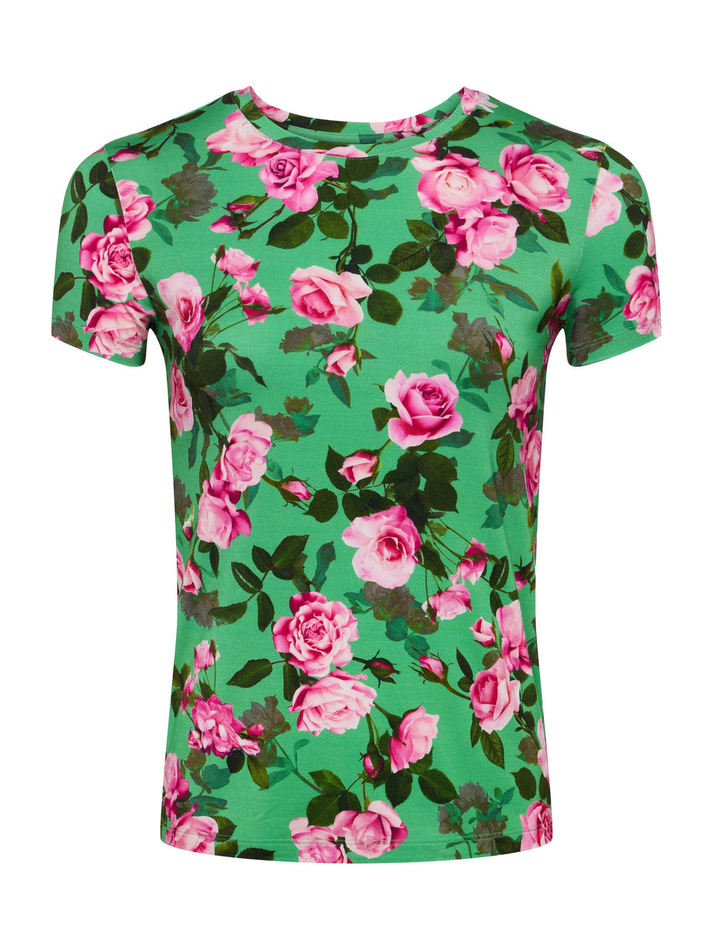 Ressi Fitted Tee in Green Multi Santa Fe Rose