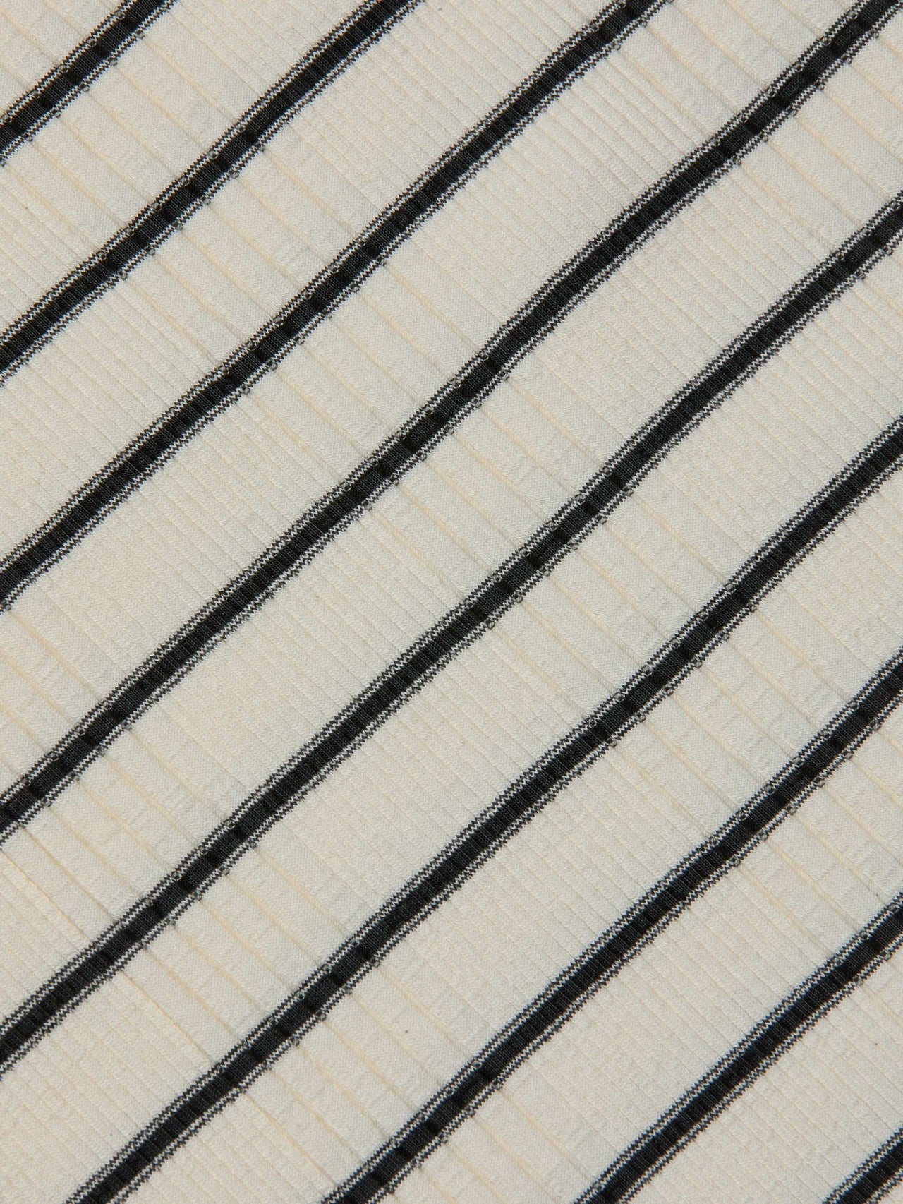Rosie Mock-Neck Tank in Black/Ivory Stripe