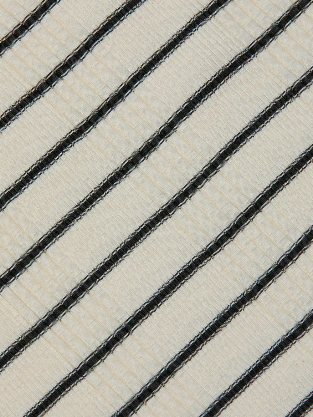 Rosie Mock-Neck Tank in Black/Ivory Stripe
