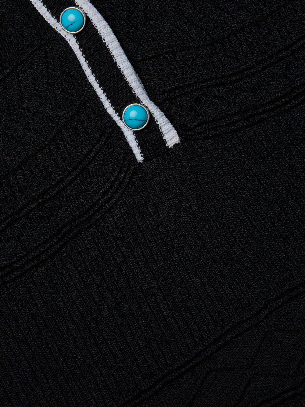 Dakoa Knit Mini Dress in Black/White