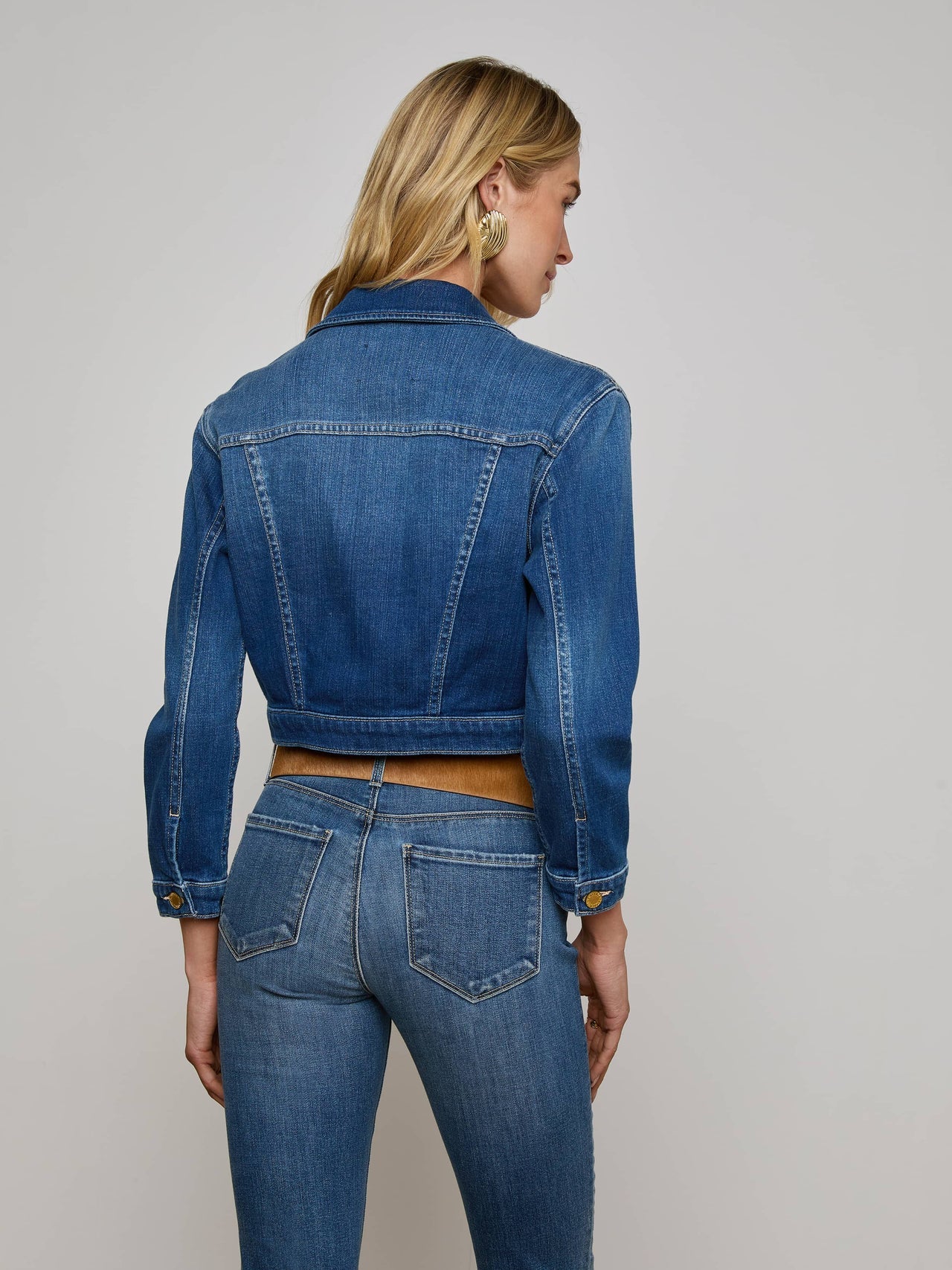 Koda Cropped Jean Jacket in Kaplan
