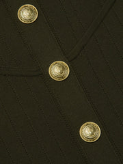 Soleil Knit Dress in Pine/Gold