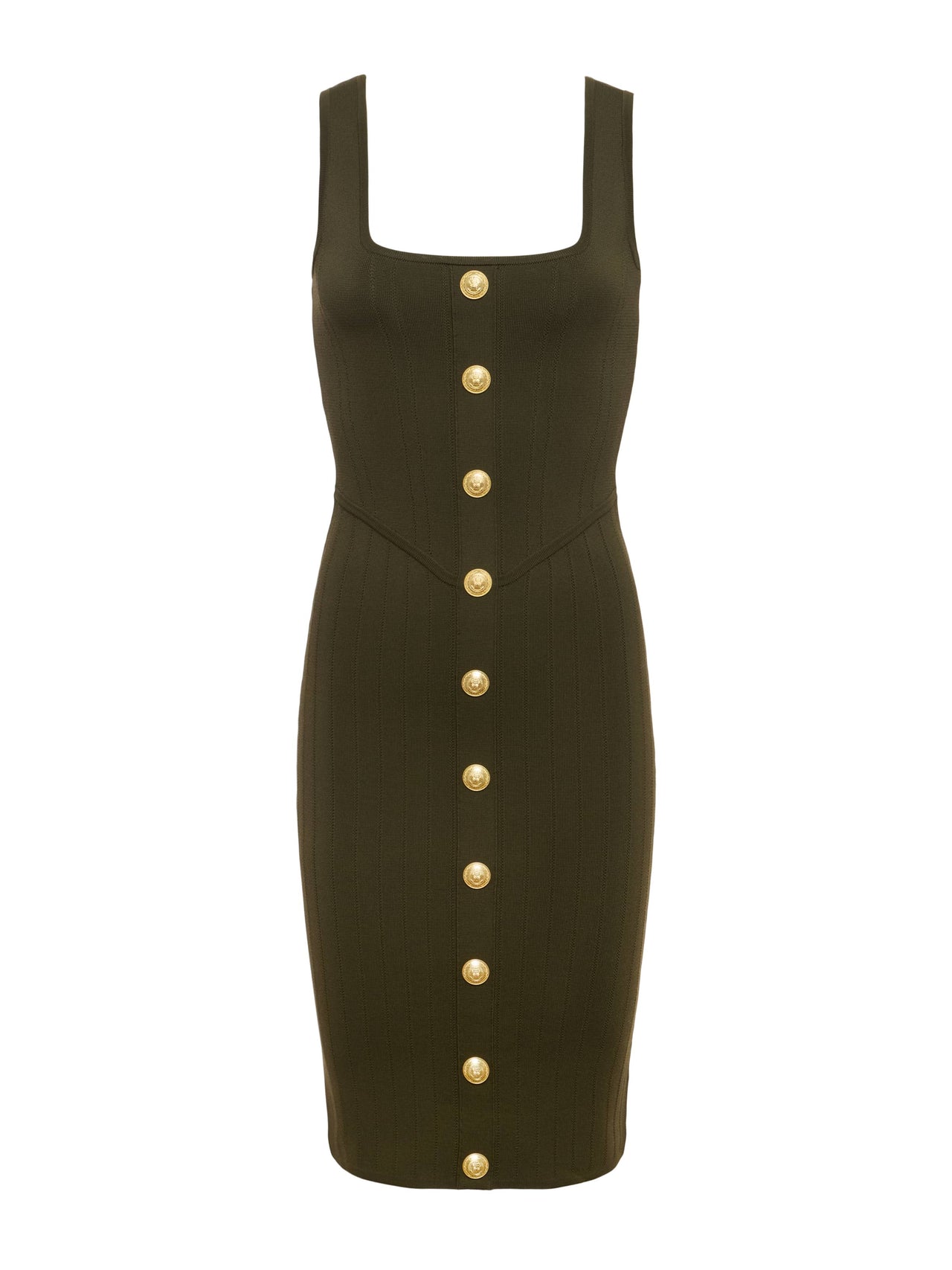 Soleil Knit Dress in Pine/Gold