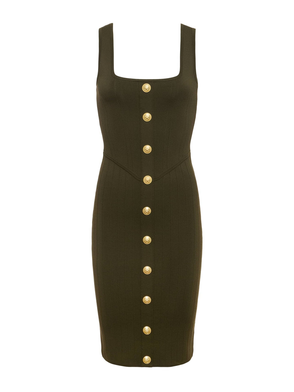 Soleil Knit Dress in Pine/Gold