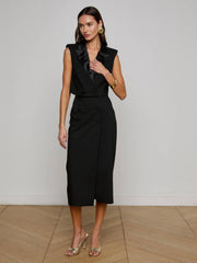 Febe Tuxedo Skirt in Black
