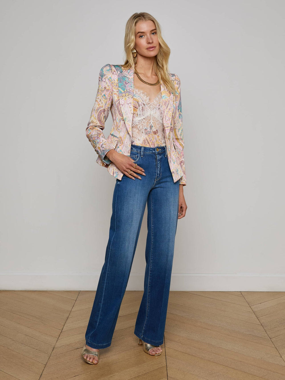 Kaisley Blazer in Multi Western Paisley