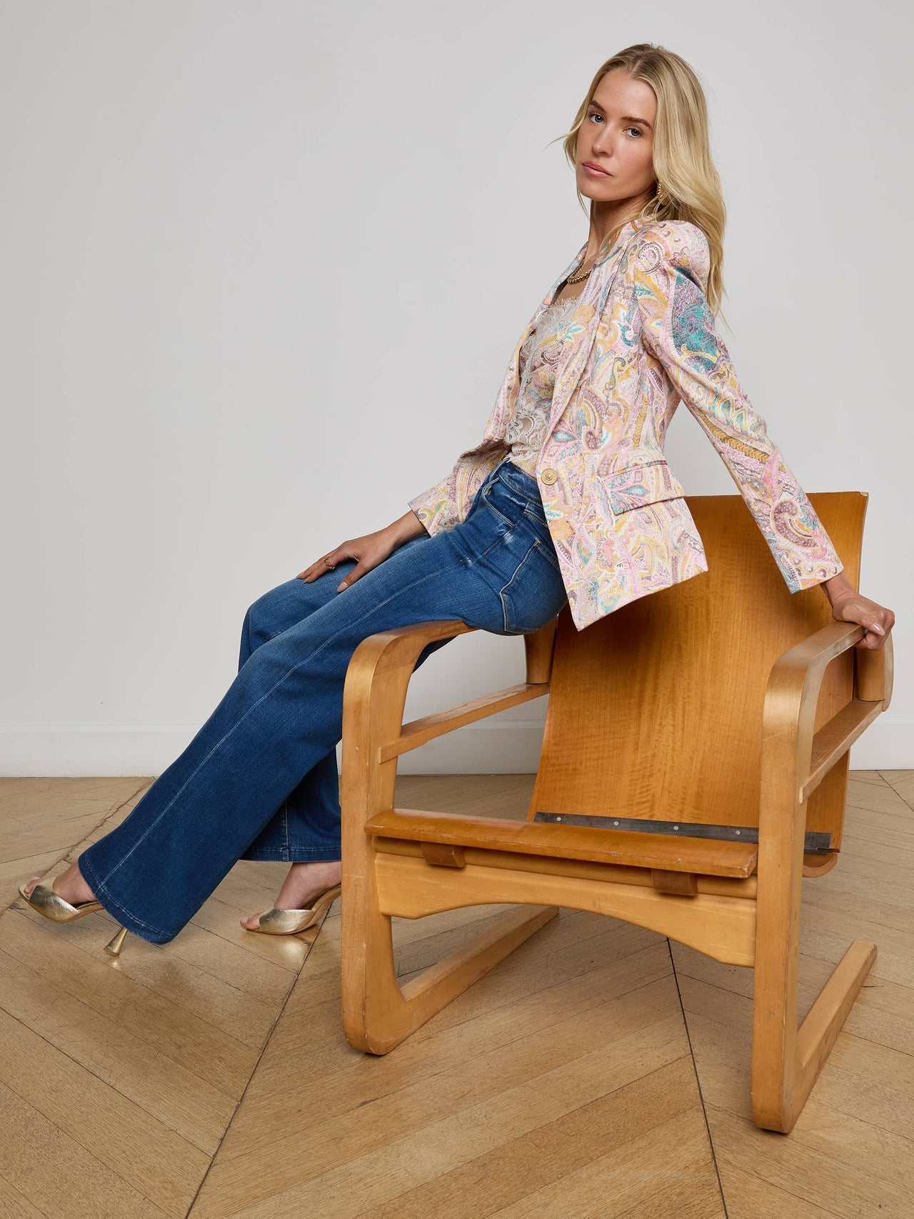 Kaisley Blazer in Multi Western Paisley