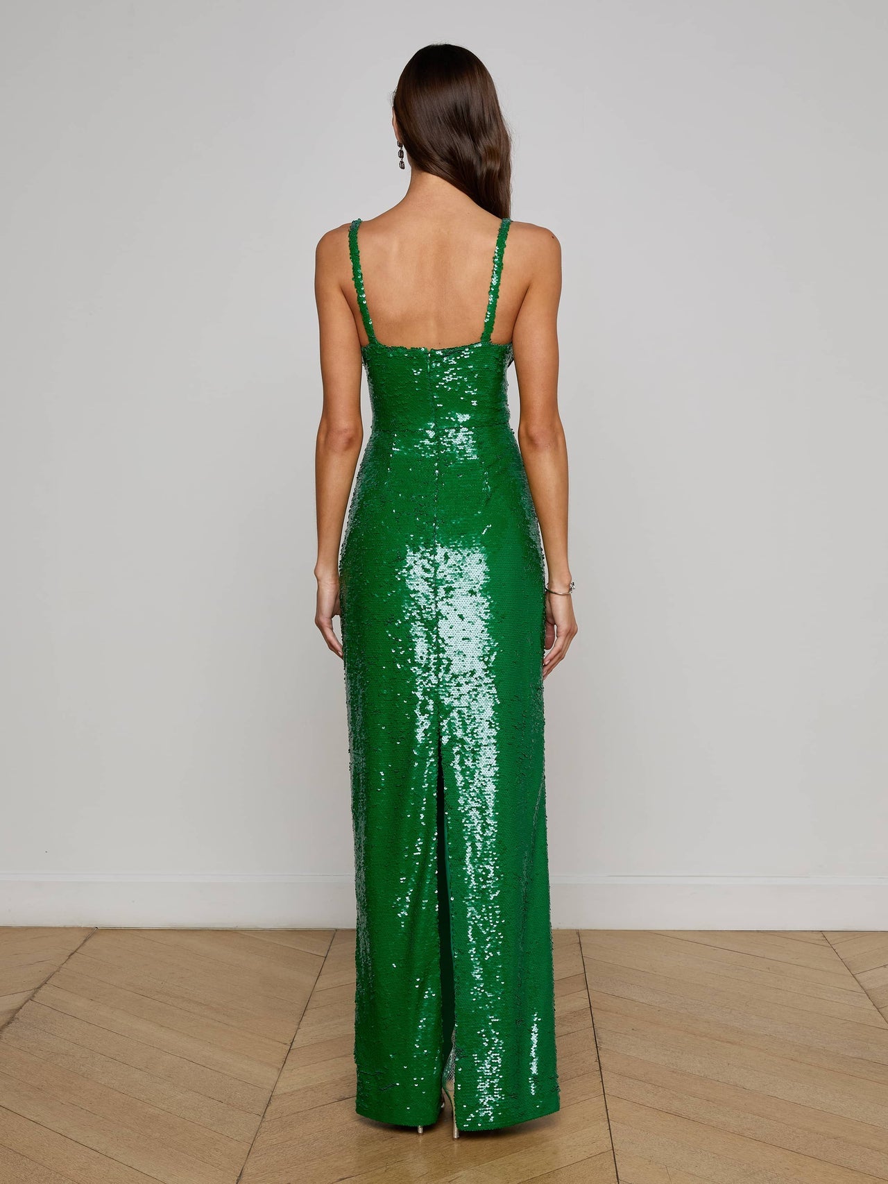 Karma Sequin Maxi Dress in Green Sequin