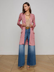 Neve Cardigan in Pink/Purple/Green Spacedye