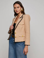 Wylla Tweed Blazer in Cappuccino/Black