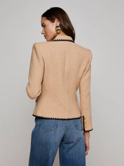 Wylla Tweed Blazer in Cappuccino/Black