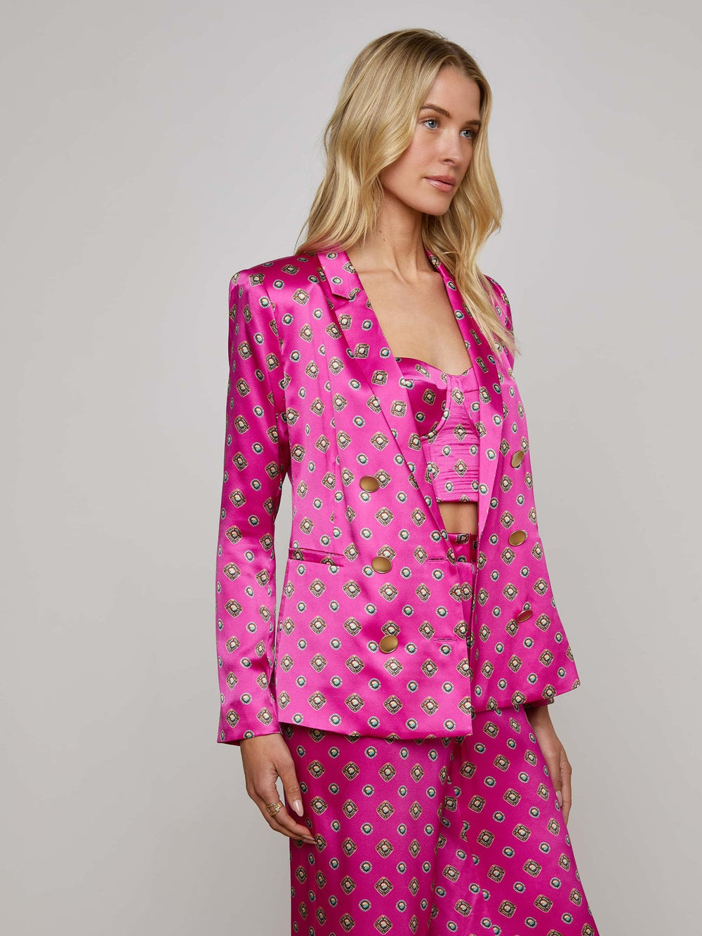 Colin Blazer in Fuchsia/Turquoise Southwestern Geo