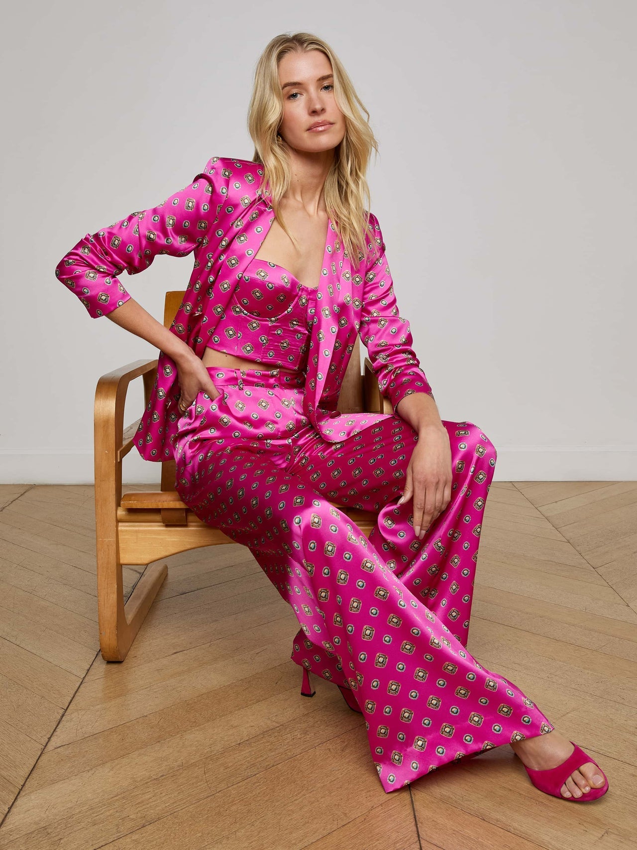 Colin Blazer in Fuchsia/Turquoise Southwestern Geo