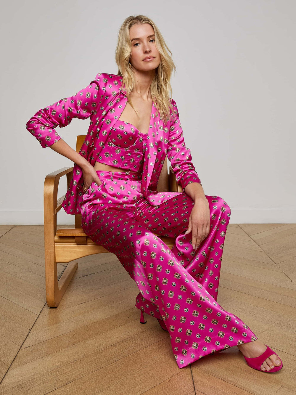 Colin Blazer in Fuchsia/Turquoise Southwestern Geo