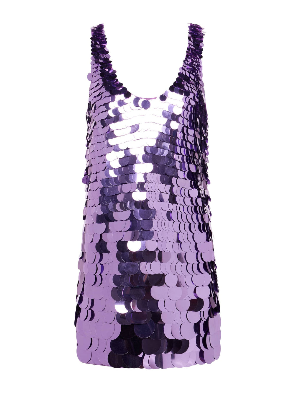 Andie Paillette Mini Dress in Purple Sequin