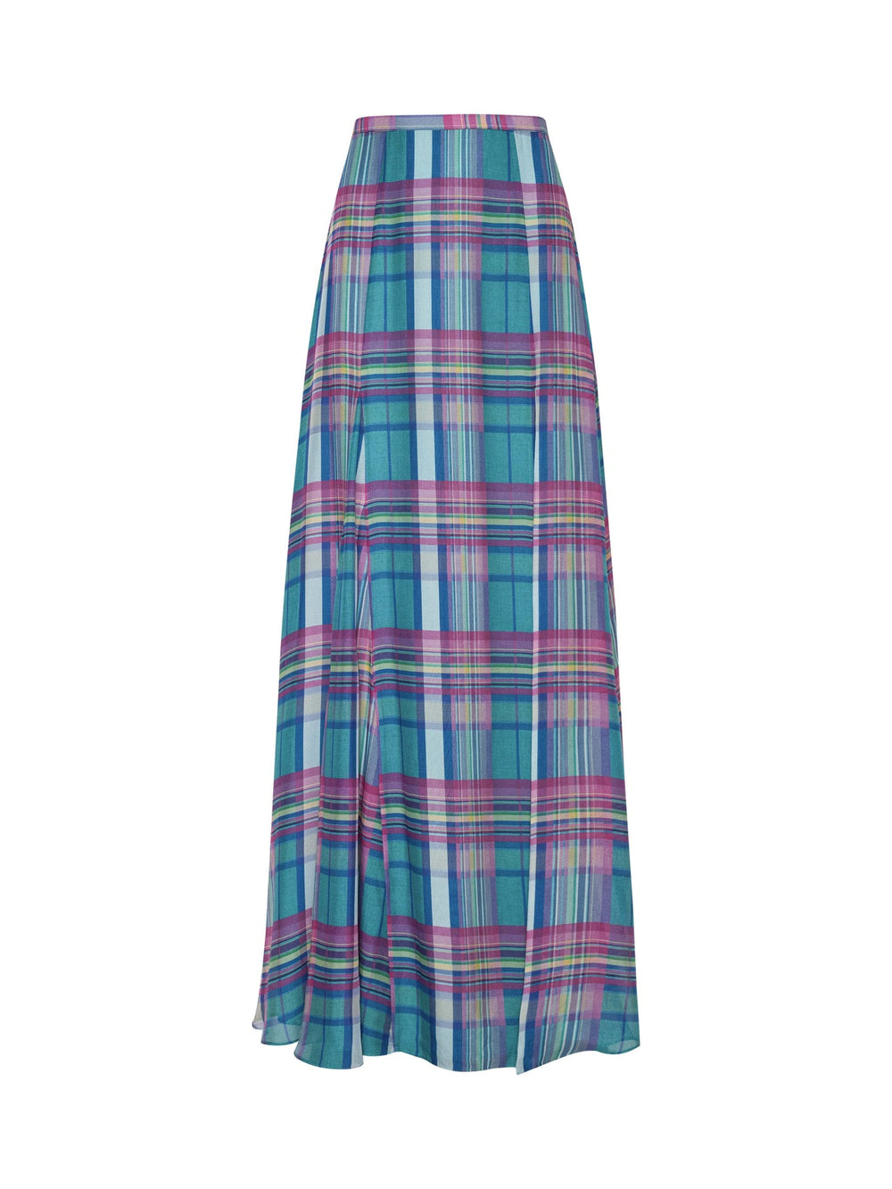 Patricia Plaid Maxi Skirt in Multi Colorful Plaid