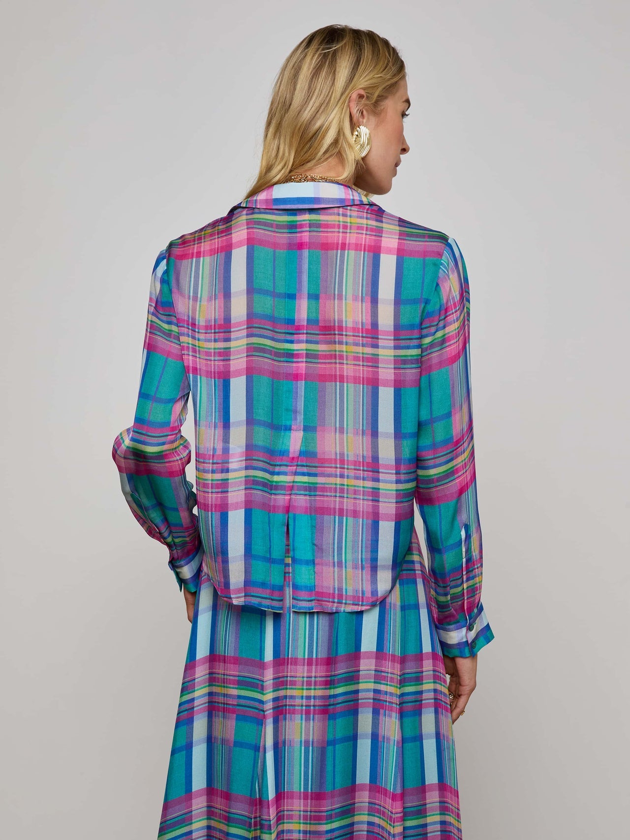 Cosette Plaid Shirt in Multi Colorful Plaid