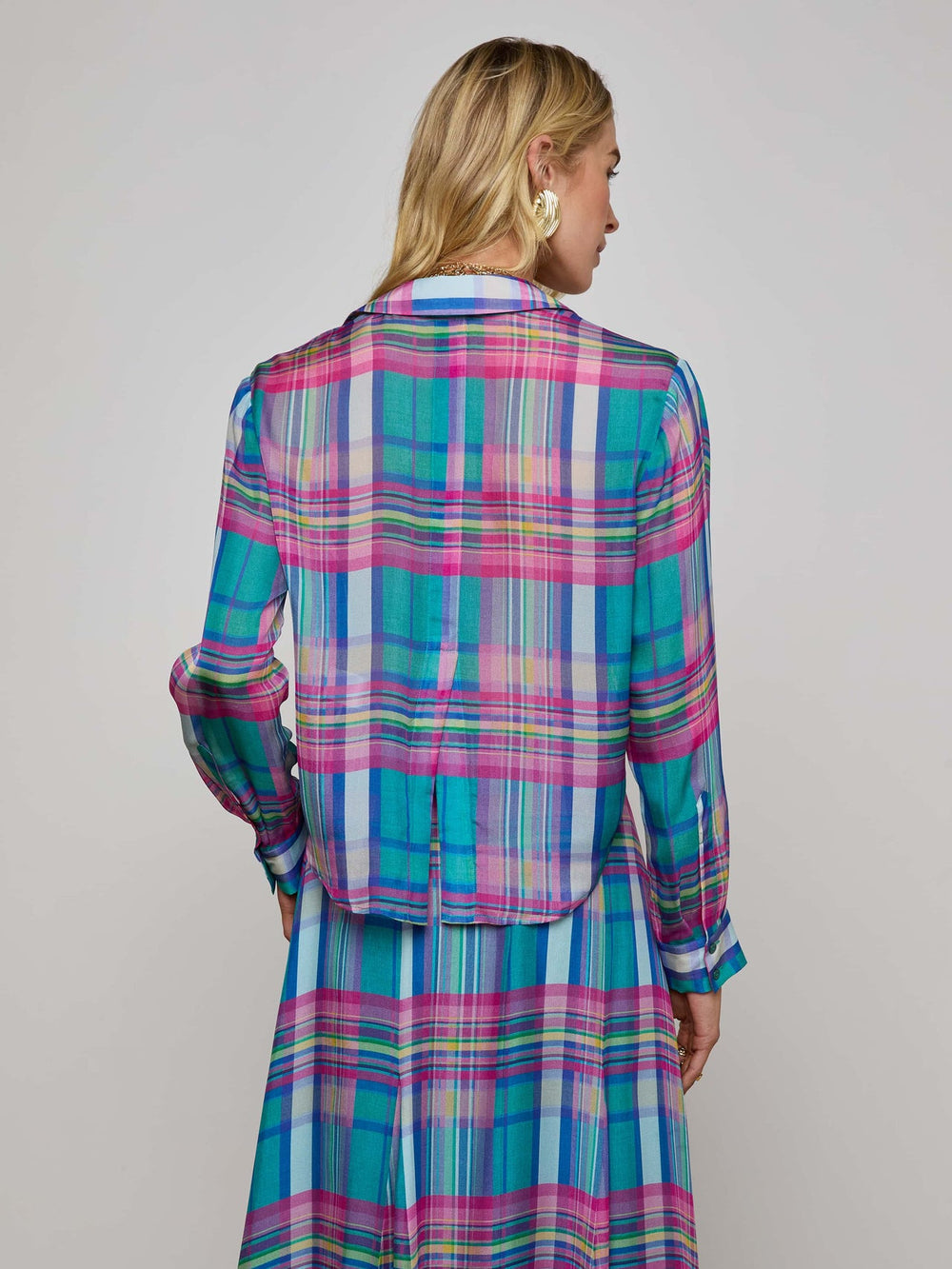 Cosette Plaid Shirt in Multi Colorful Plaid