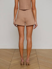 Lottie Knit Short in Dark Cappuccino/Gold